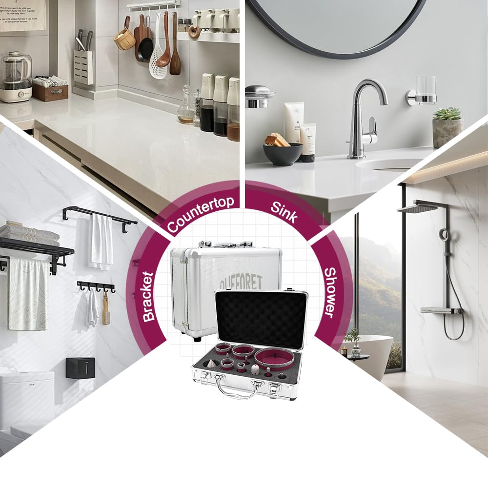 Queforet Punte Diamantate Gres Porcellanato 11 Pezzi - immagine 5