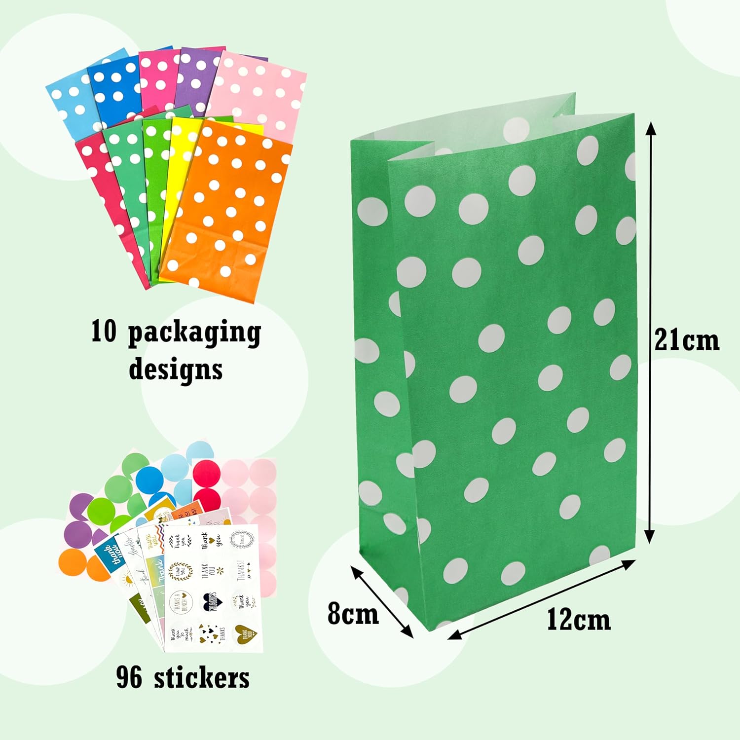 Paknor® Sacchetti di Carta Colorati, 40 Pezzi - immagine 2