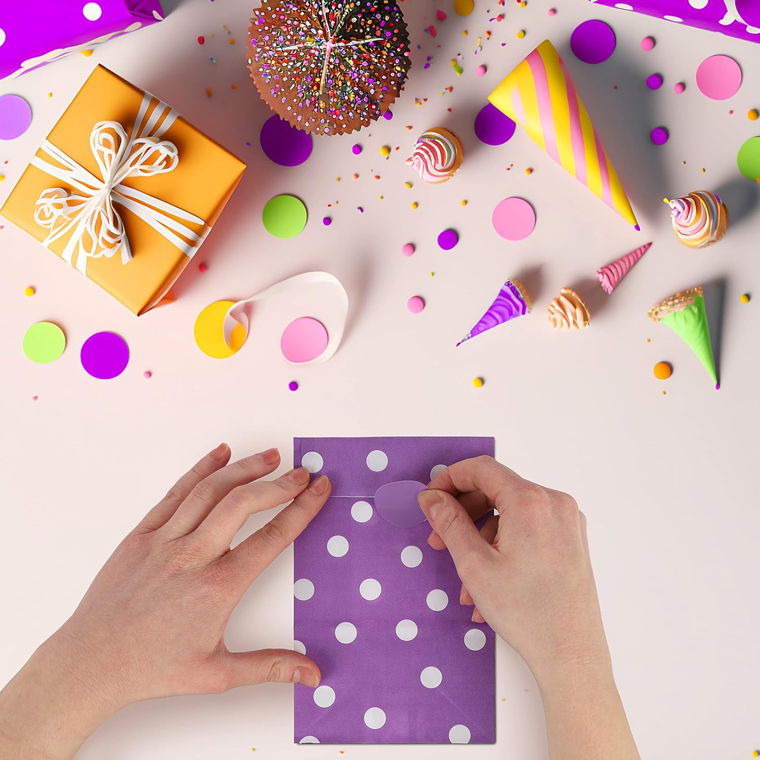 Paknor® Sacchetti di Carta Colorati, 40 Pezzi - immagine 4