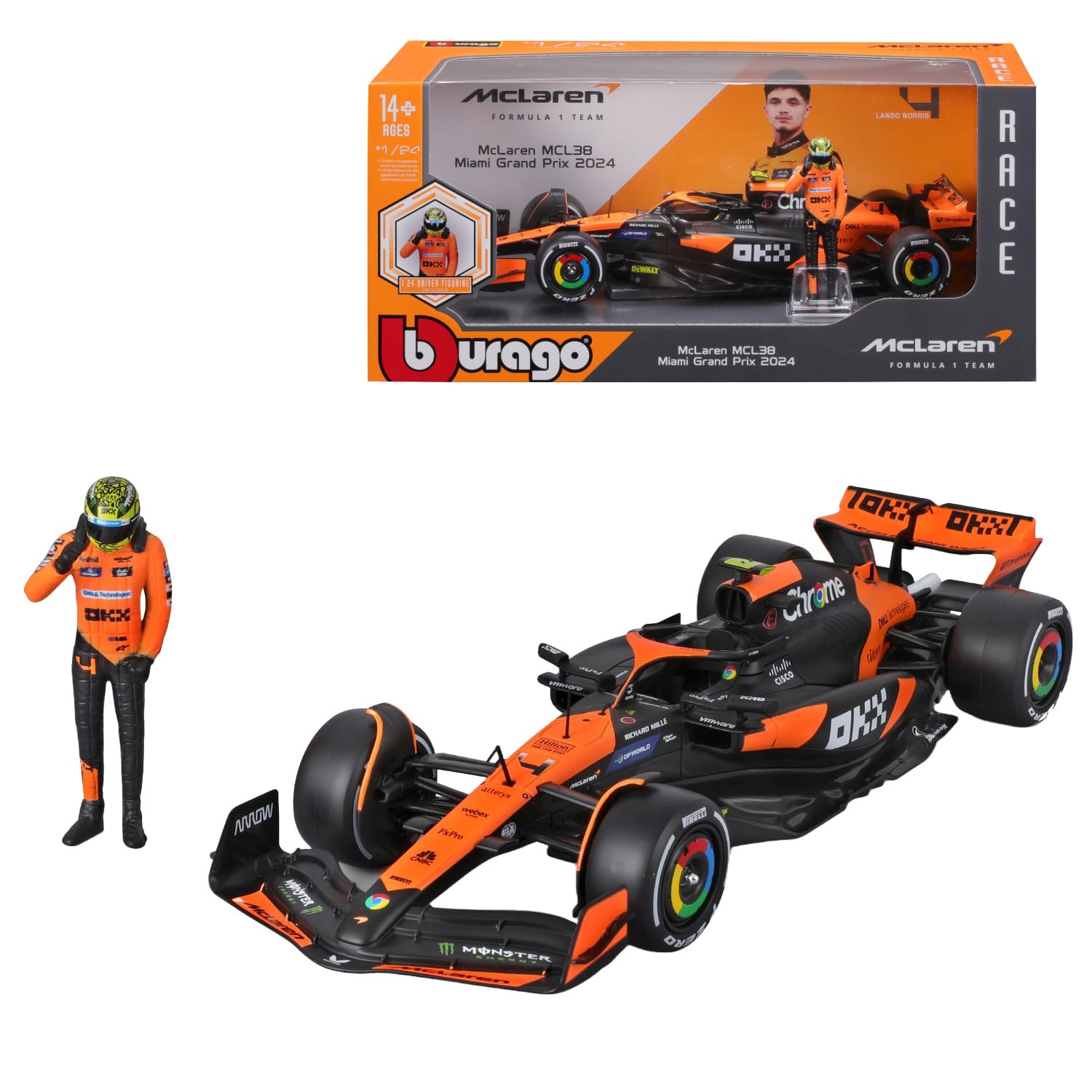 F1 McLaren MCL38 2024 with Driver Norris