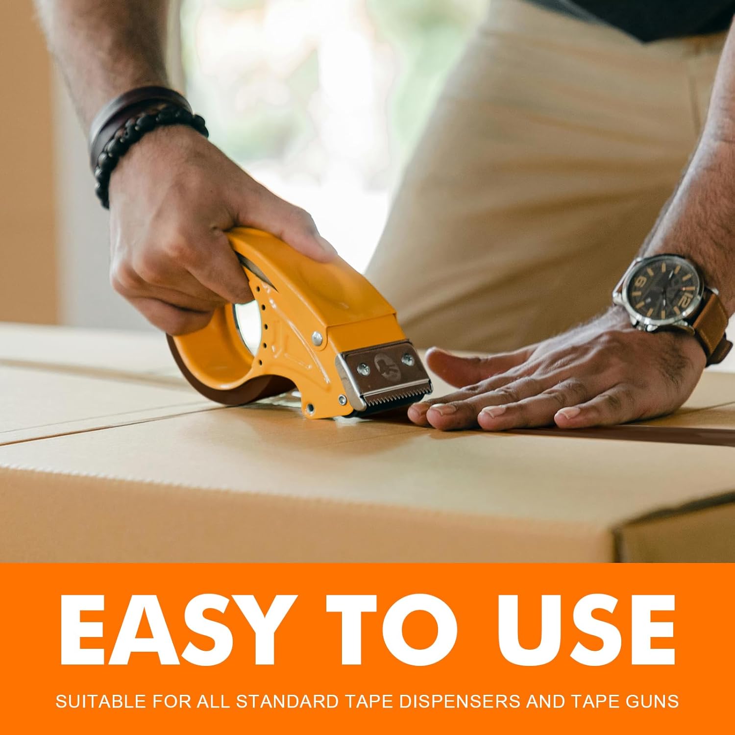 Grifema GA4004-6 Nastro Imballaggio Silenzioso, Marrone - immagine 3