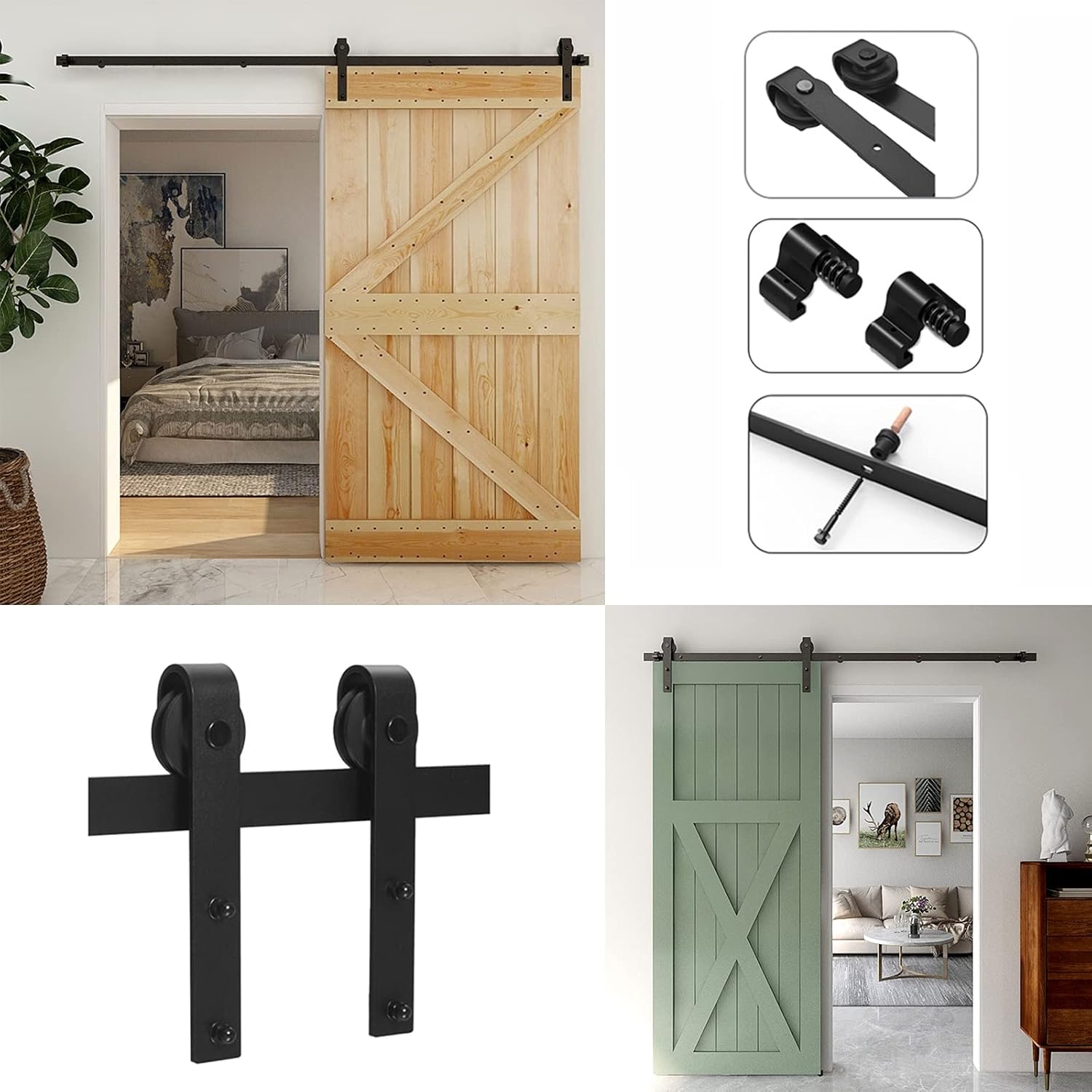 Wolfbird Kit per Porta Scorrevole 152CM, Nero - immagine 6