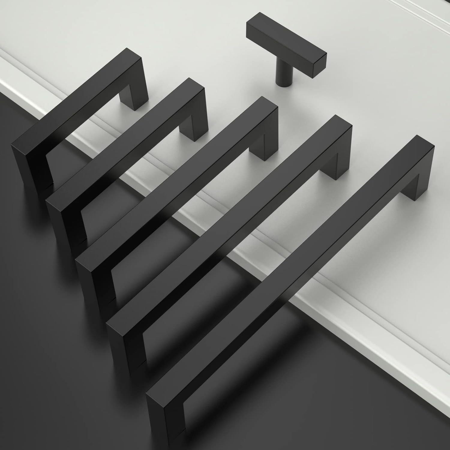 Amerdeco 20 Maniglie per Mobili da Cucina Nero 96 mm - immagine 2