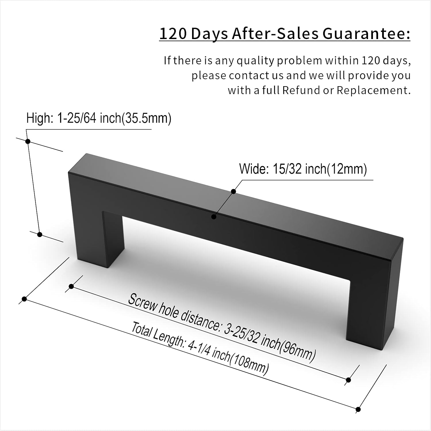 Amerdeco 20 Maniglie per Mobili da Cucina Nero 96 mm - immagine 7