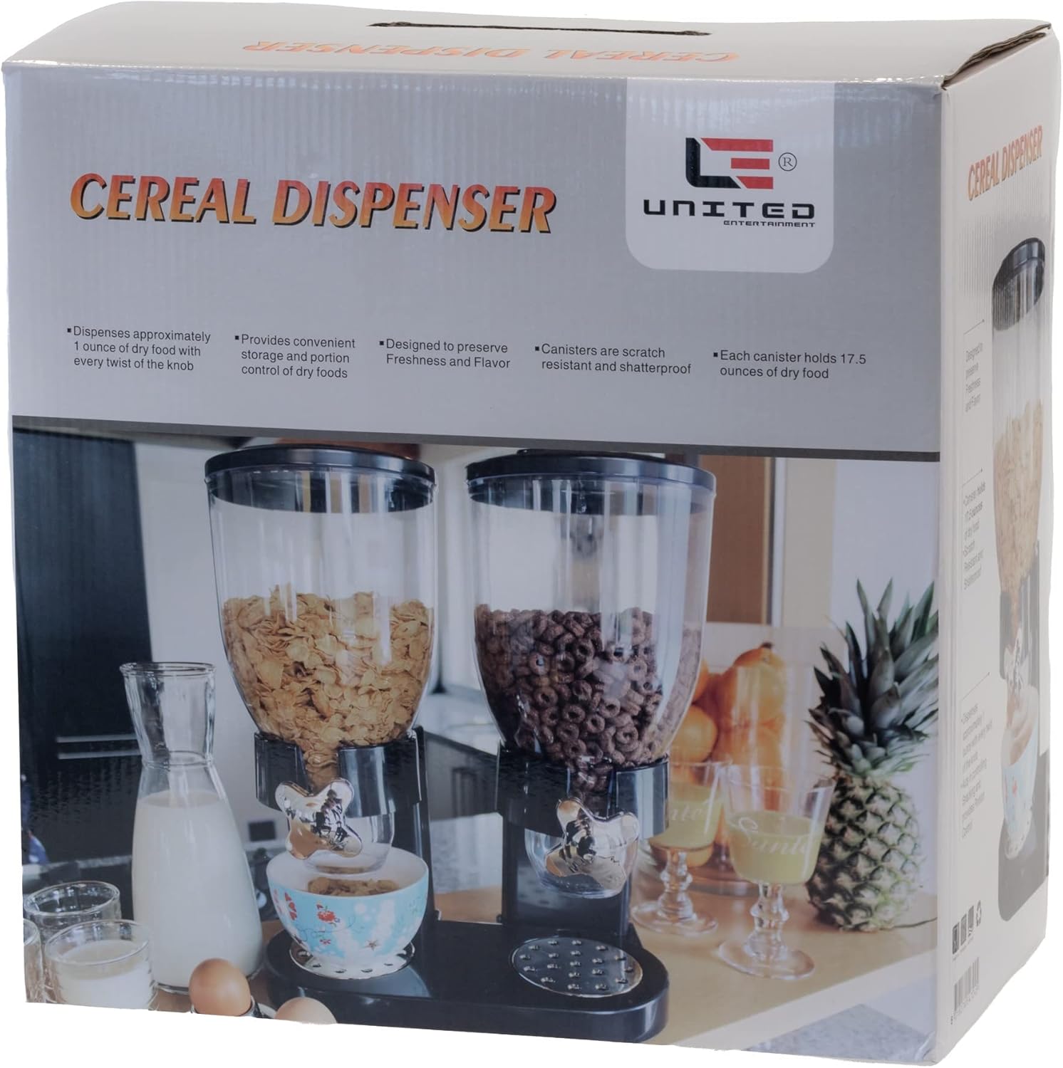 Dispenser Doppio per Cereali e Cornflakes, Argento - immagine 6