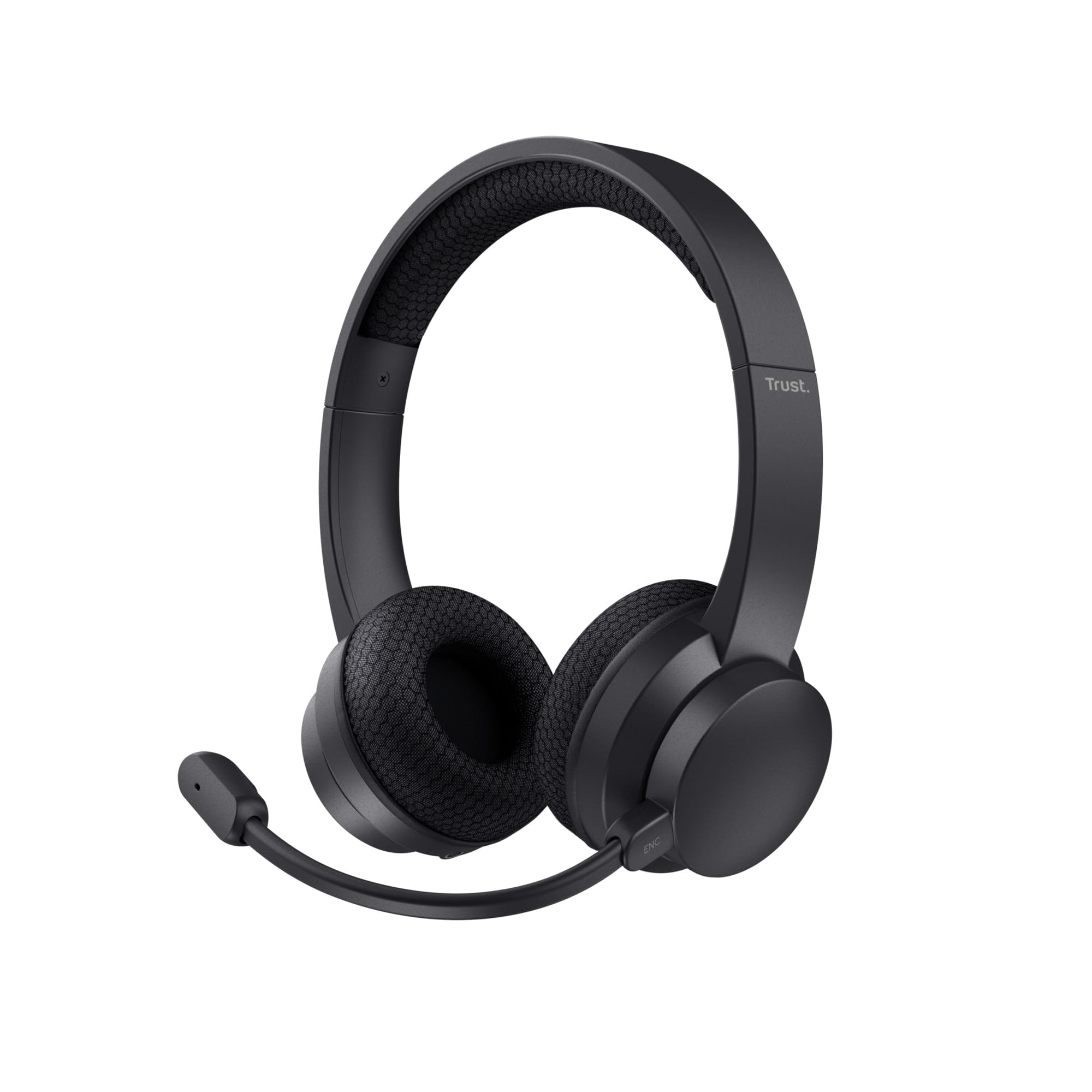 Trust Roha II Cuffie Wireless Bluetooth con Microfono ENC, Nero