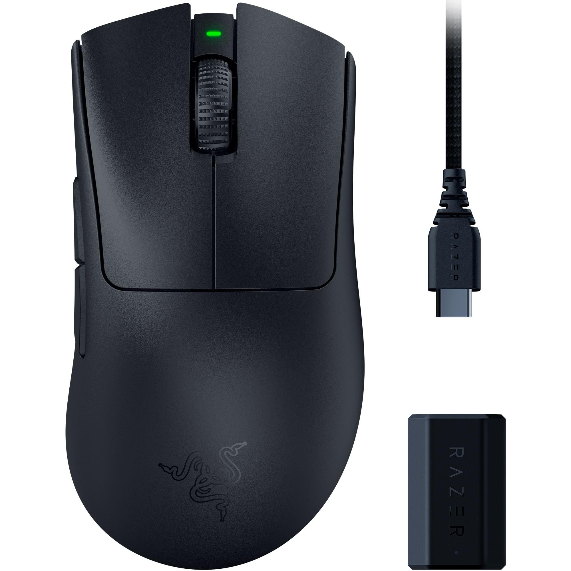 Razer DeathAdder V3 Pro + HyperPolling Wireless Dongle, Nero