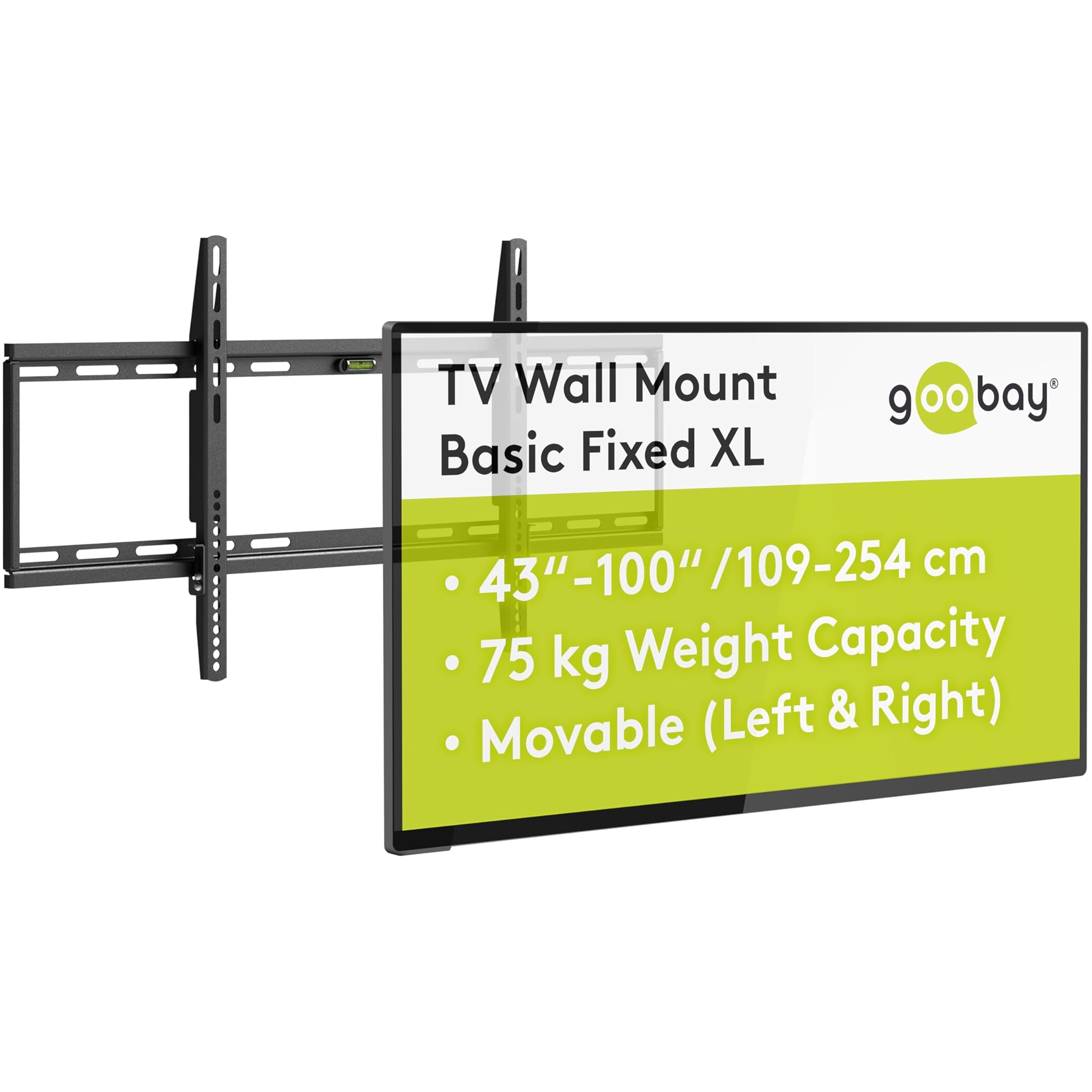 Goobay 49742 - Supporto da Parete Extra Piatto per TV 43-100"