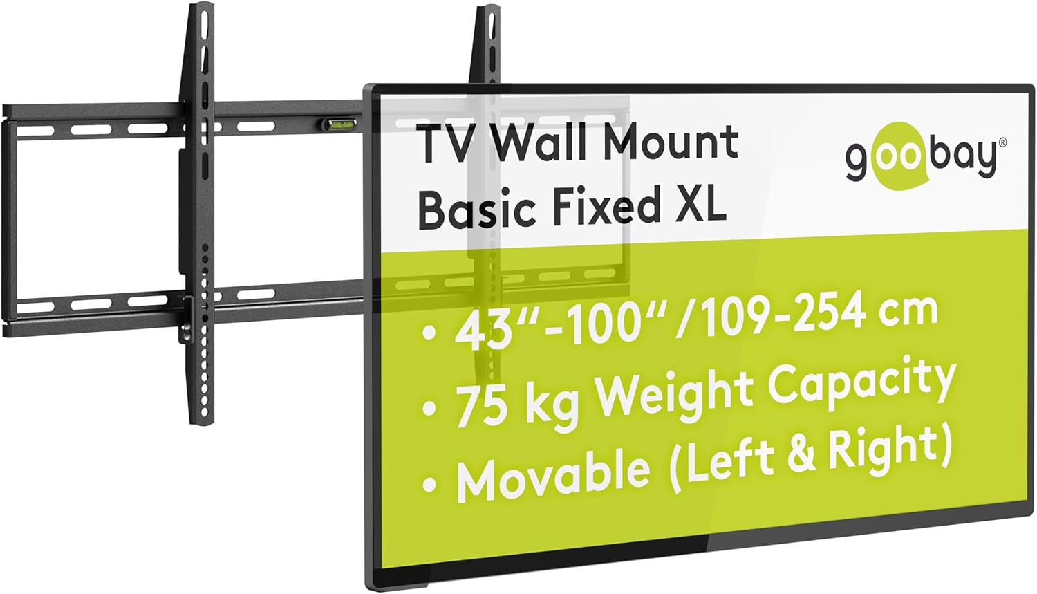 Goobay 49742 - Supporto da Parete Extra Piatto per TV 43-100" - immagine 1