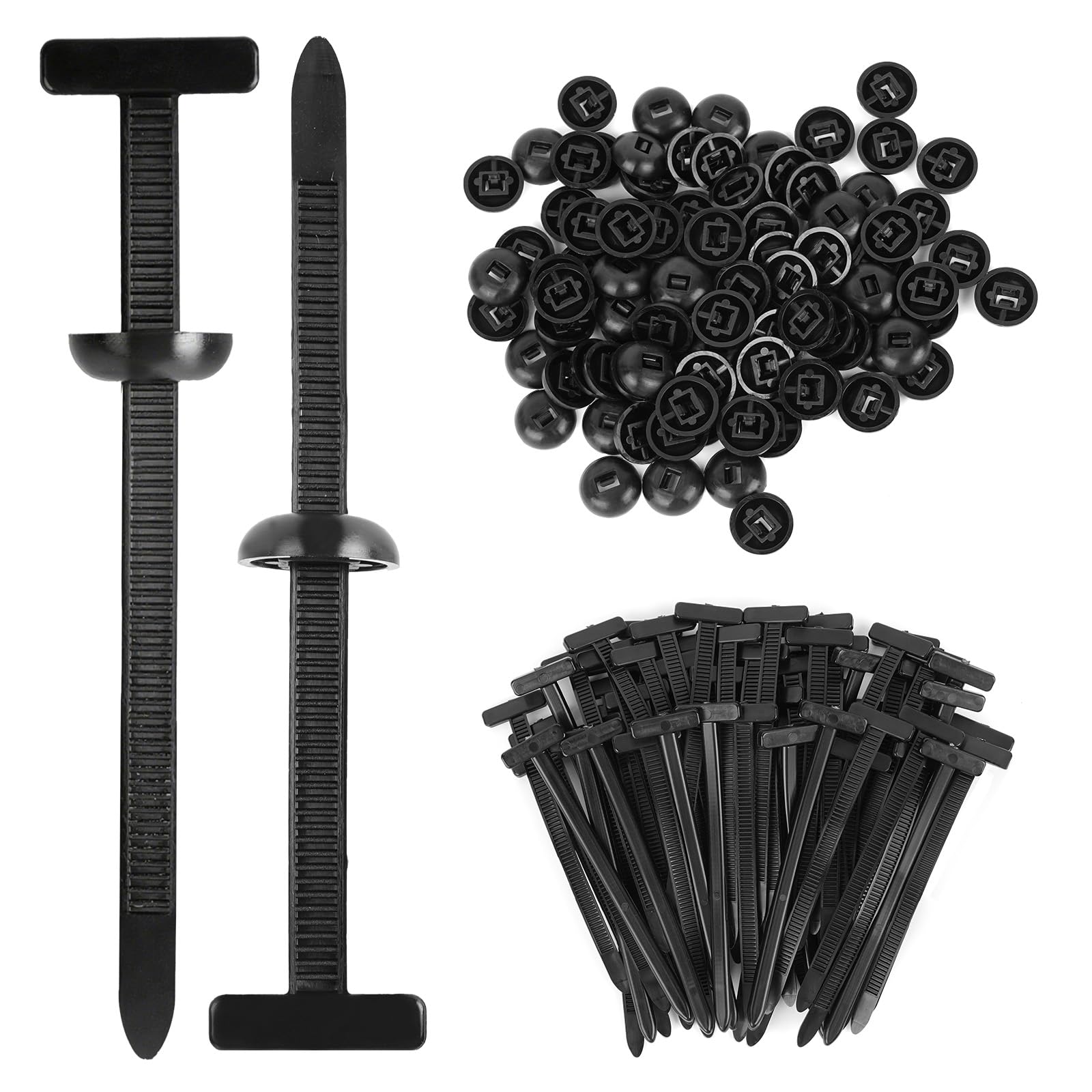 Uraqt Fascette Plastica Universali 100 pezzi, Nere