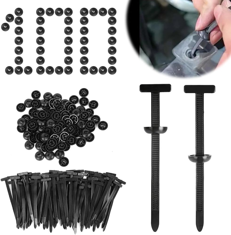 Uraqt Fascette Plastica Universali 100 pezzi, Nere - immagine 8