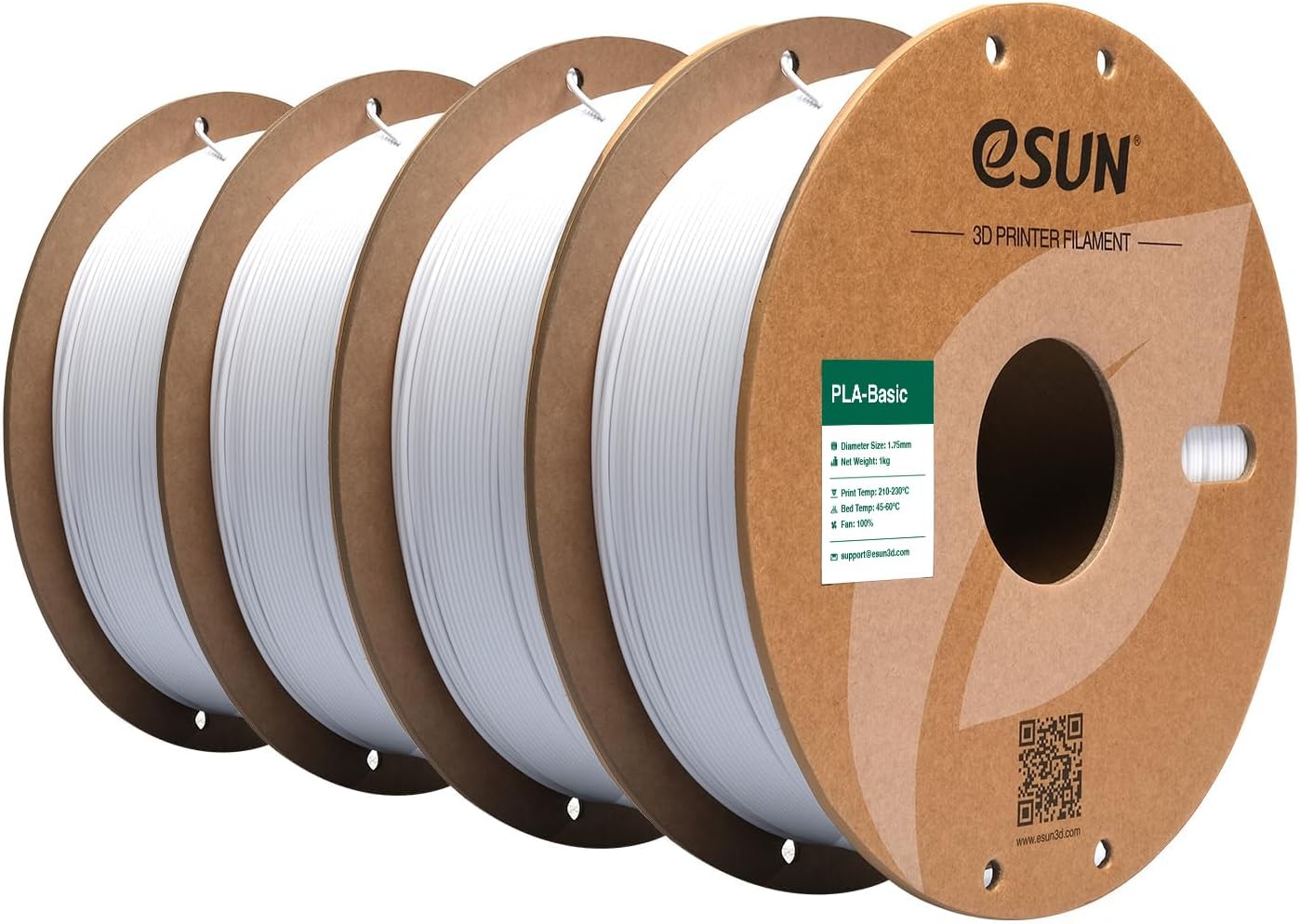 eSUN Filamento PLA 1,75 mm per Stampante 3D - Bianco Freddo - immagine 1