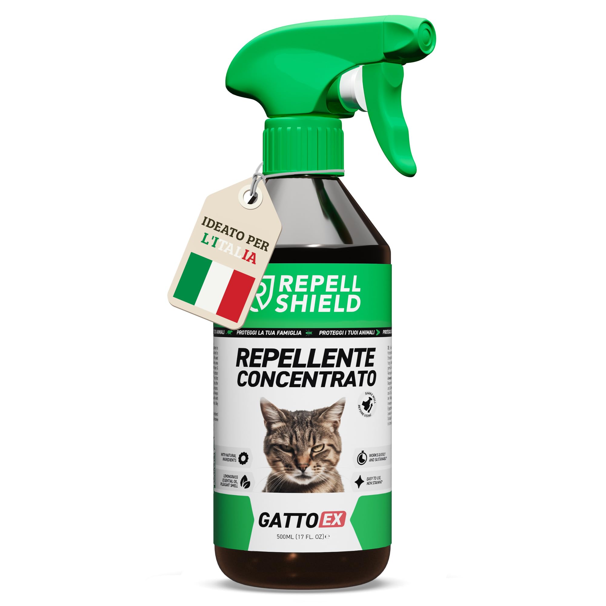 RepellShield® Spray Repellente per Gatti Naturale - 500 ml - Non ...