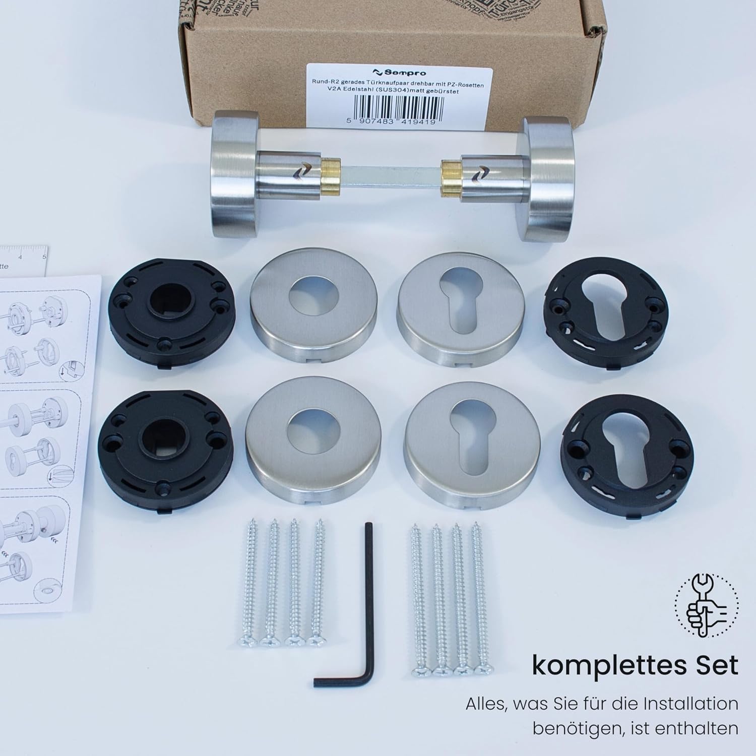 Sempro Set Pomelli Rotondi R2 con Rosette PZ - immagine 2