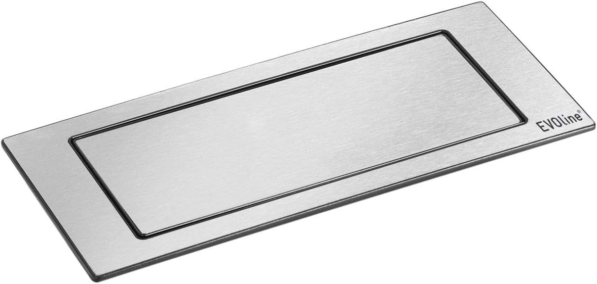 EVOline BackFlip, 2 scatole Schuko, 1 caricatore USB-C in acciaio inox