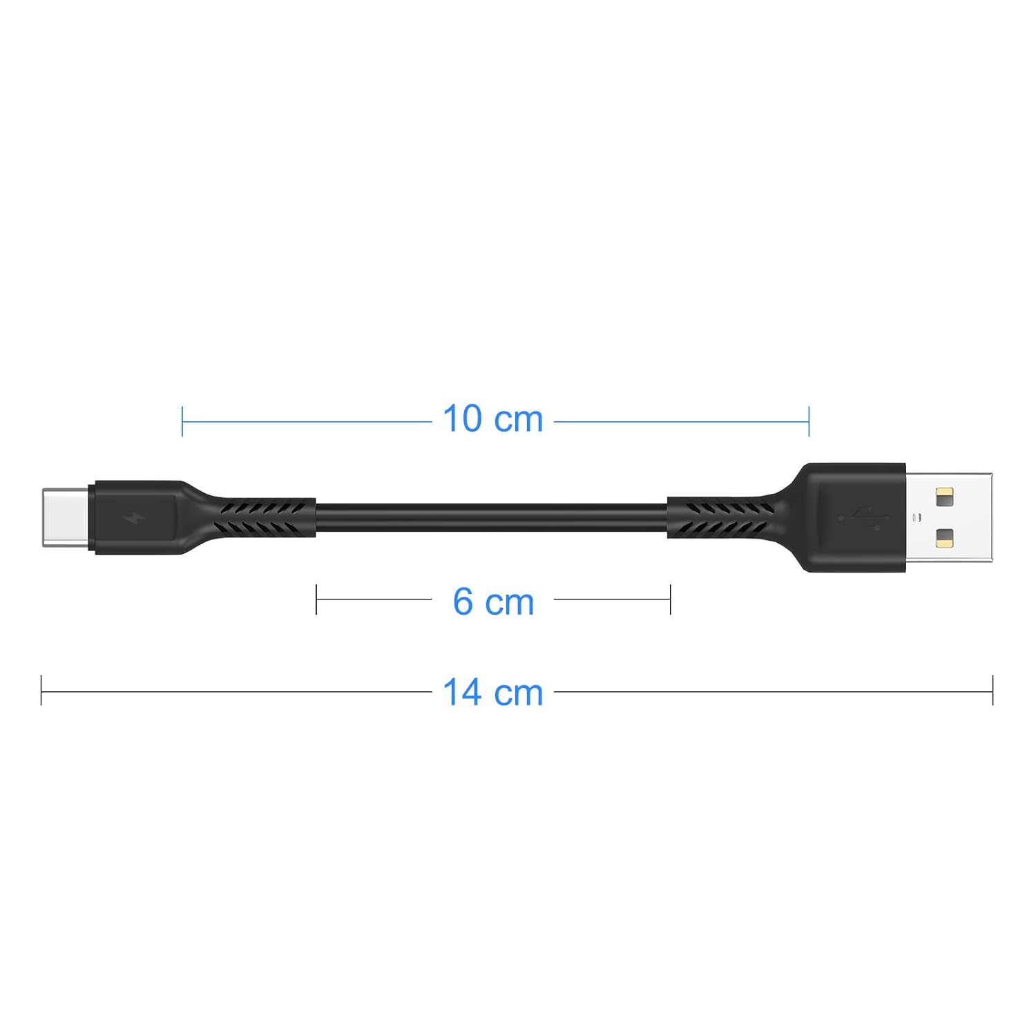 Cavo USB Type-C Corto 10cm 3A [5 Pezzi] - immagine 3