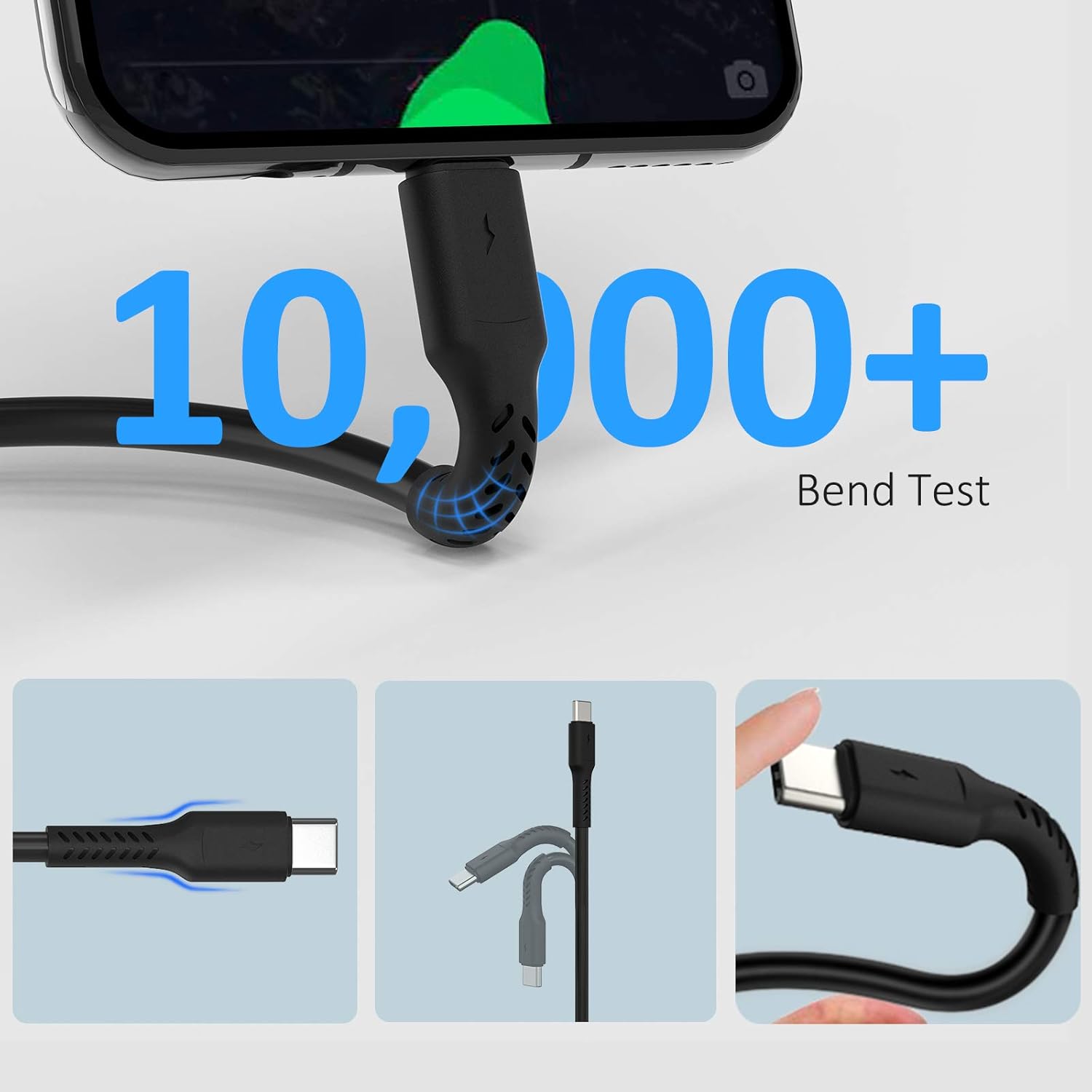 Cavo USB Type-C Corto 10cm 3A [5 Pezzi] - immagine 5