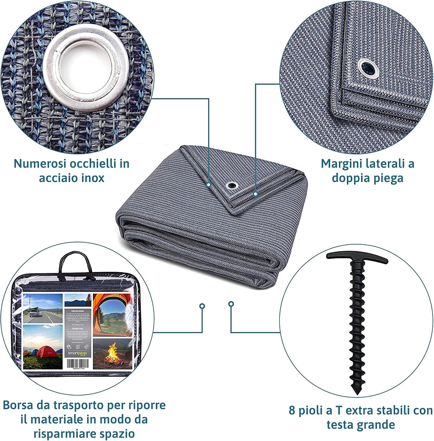Smartpeas Tappeto da Campeggio 300x600cm - immagine 2