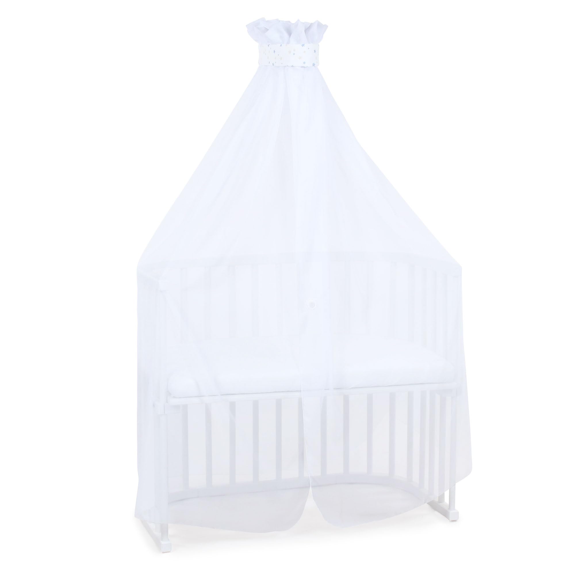 Babybay Zanzariera e Cielo Piqué per Culla, Bianco
