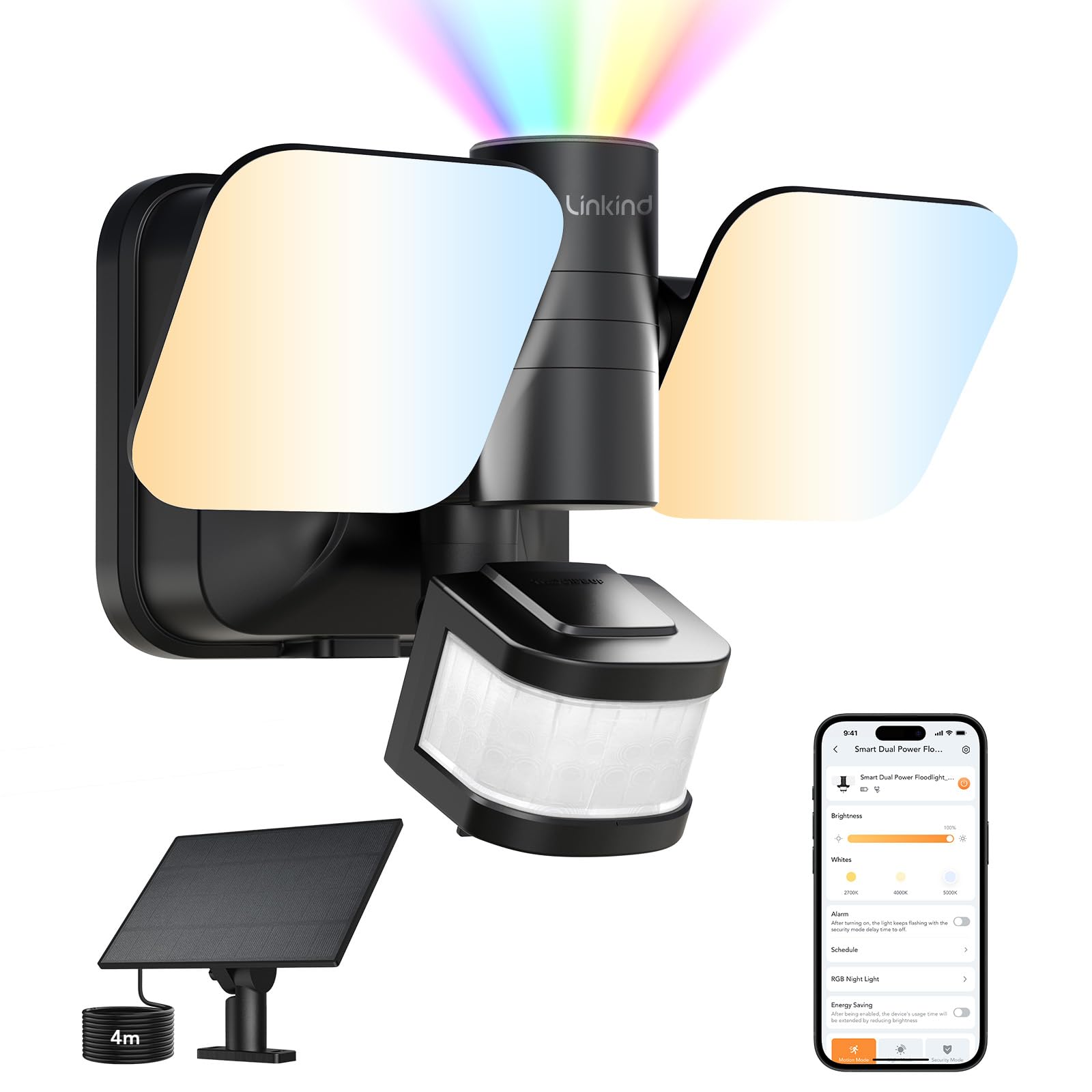 Linkind Faretto Esterno LED 25W Doppia Alimentazione