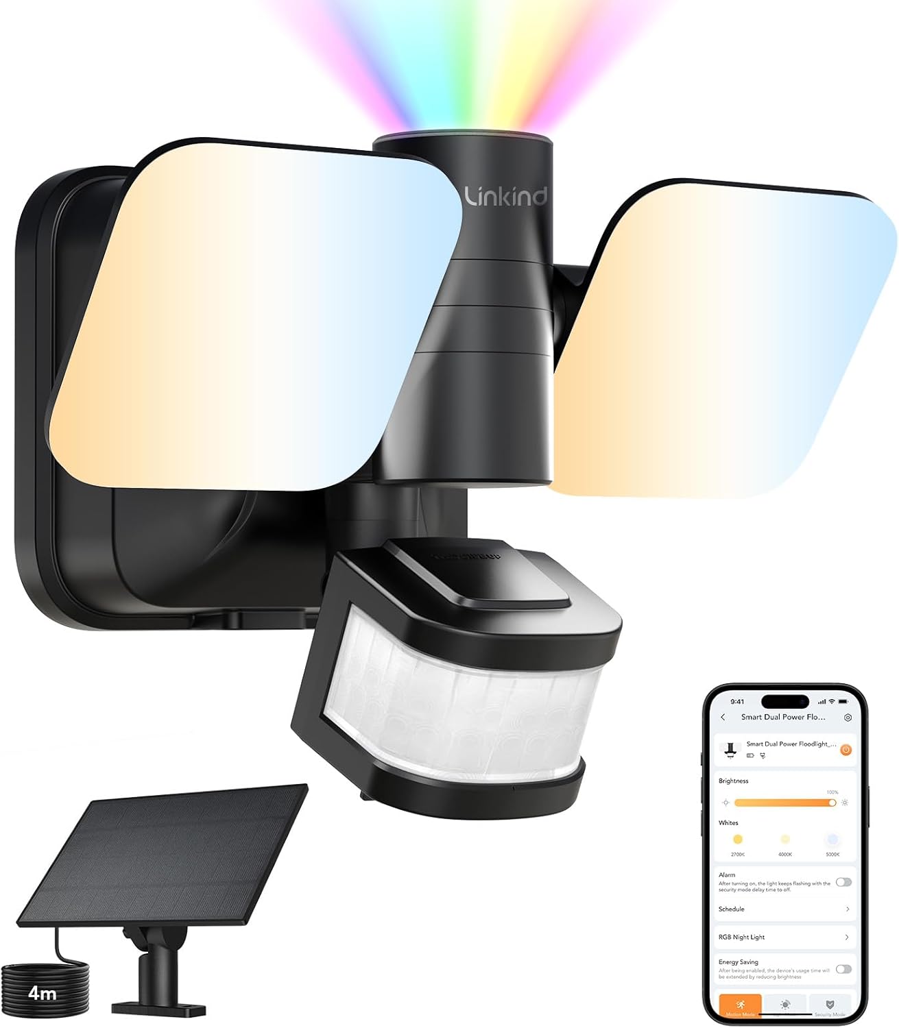 Linkind Faretto Esterno LED 25W Doppia Alimentazione - immagine 1