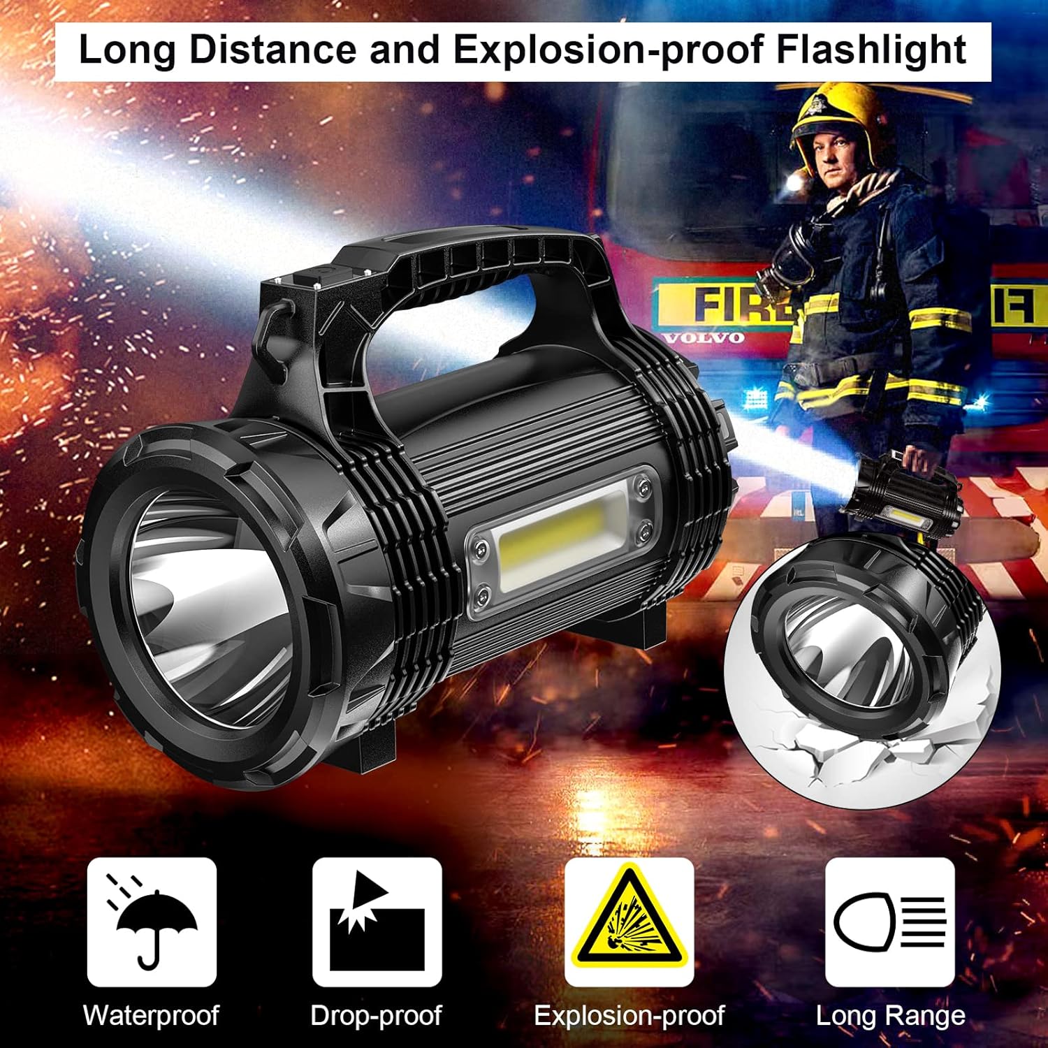 ERAY Torcia LED Potente Ricaricabile 3000 Lumen - immagine 2