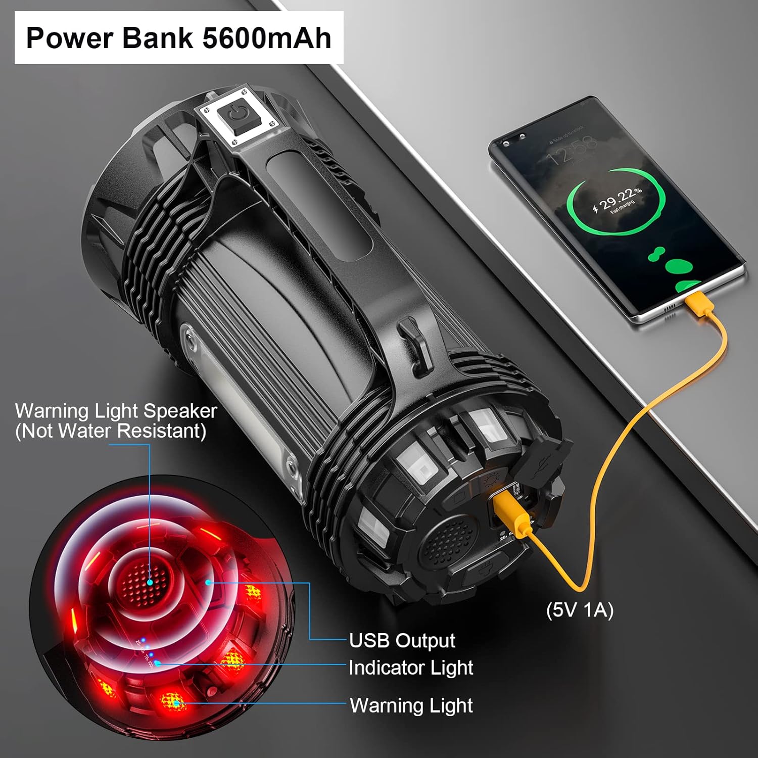 ERAY Torcia LED Potente Ricaricabile 3000 Lumen - immagine 6