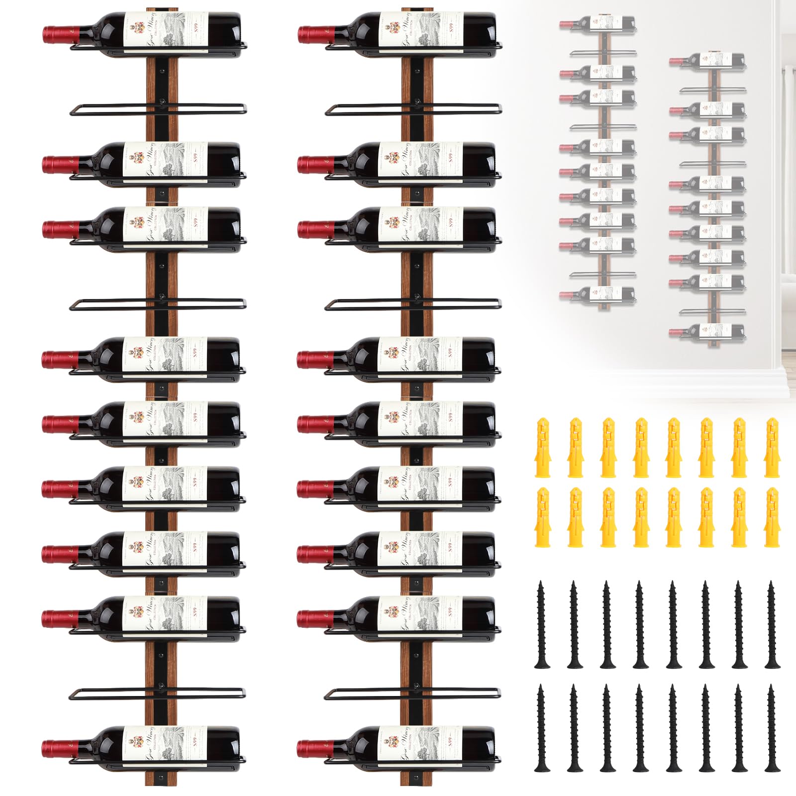 Dbreaks Portabottiglie da Parete in Metallo