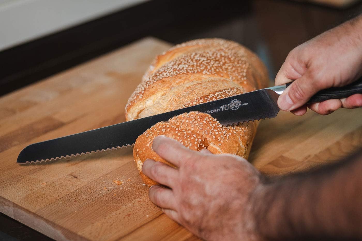 Coltello Professionale Giapponese per Pane 30cm - immagine 4