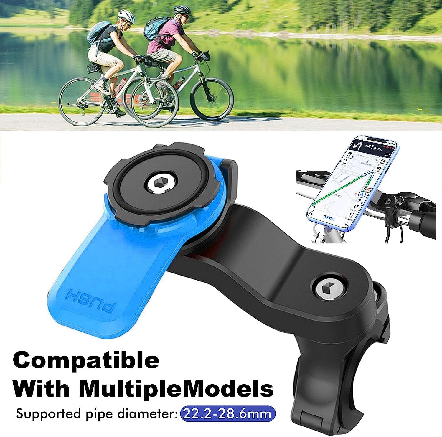 Supporto Manubrio Moto e Bici Universale - immagine 3