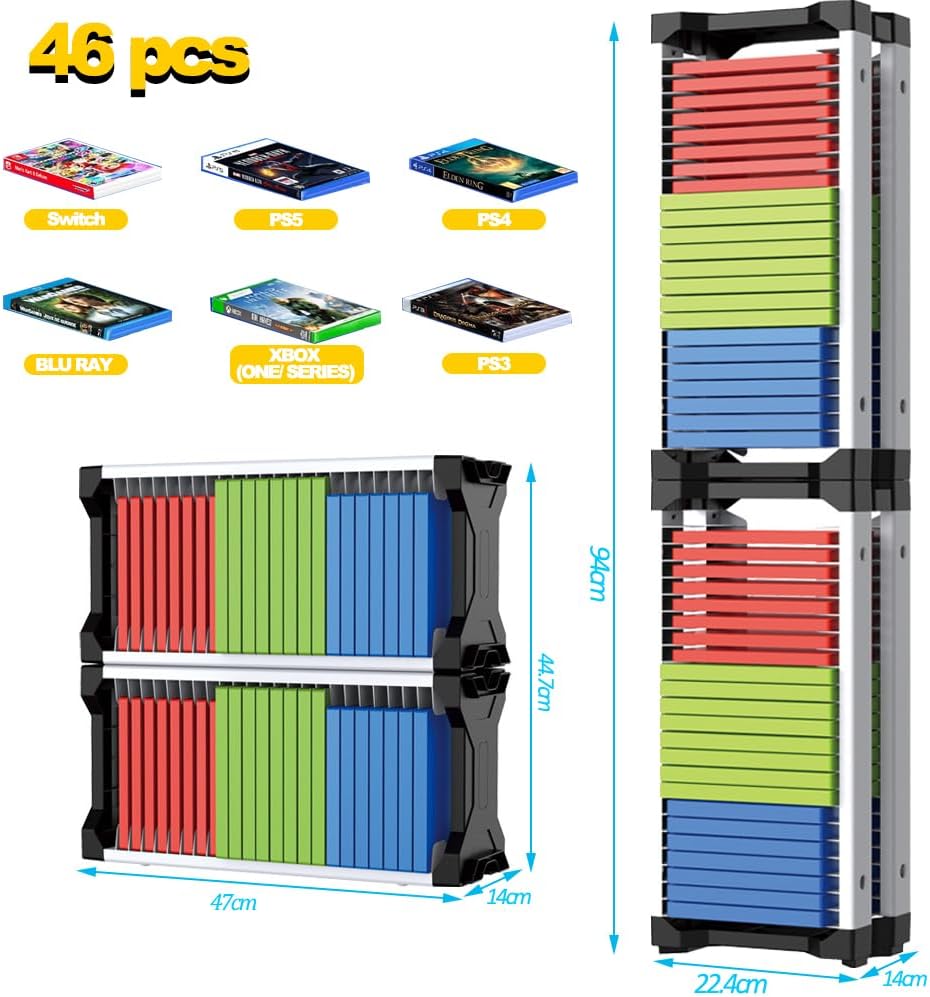 Torre di Stoccaggio per Giochi e CD, Universale - immagine 2