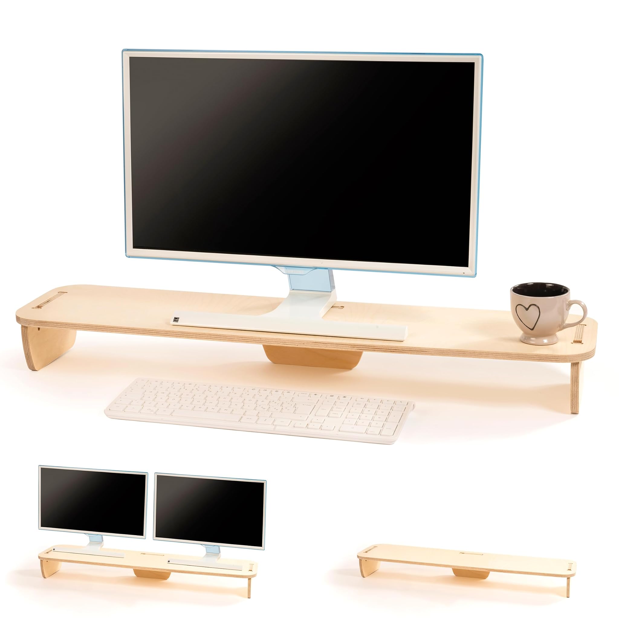 Supporto Monitor Universale in Legno 90x20cm