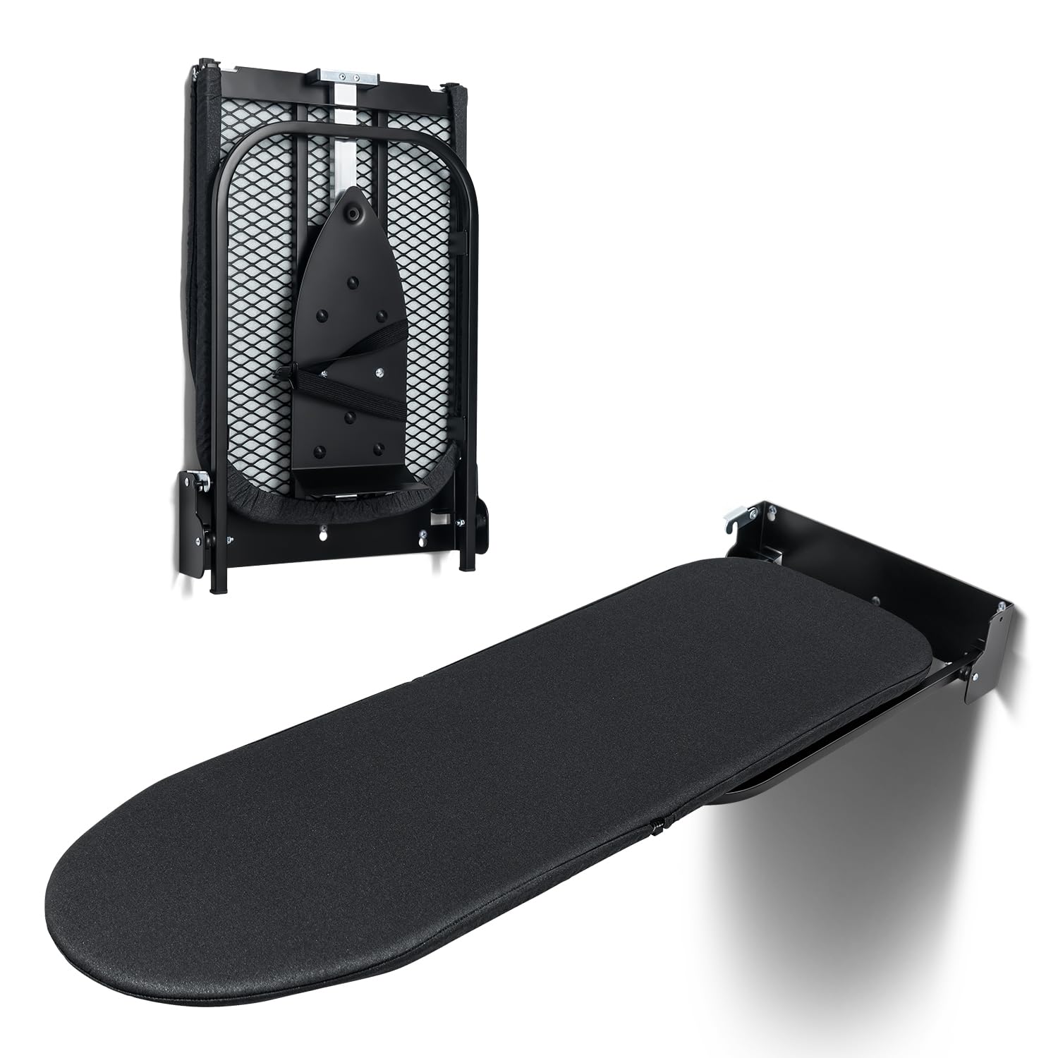 Duwee Asse da Stiro a Parete Pieghevole 32x93cm, Nero