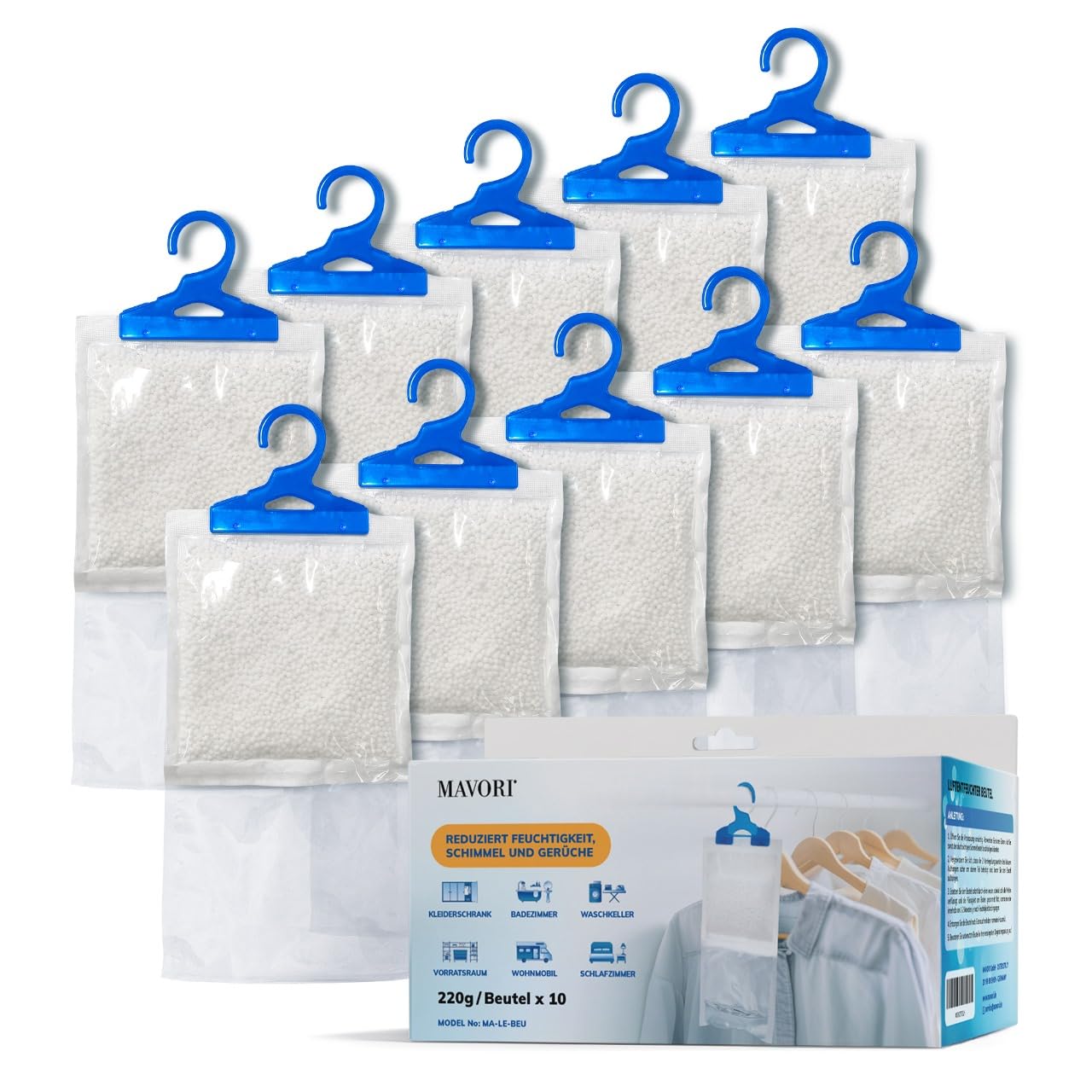 Mavori Set 10 Deumidificatori XL da Appendere