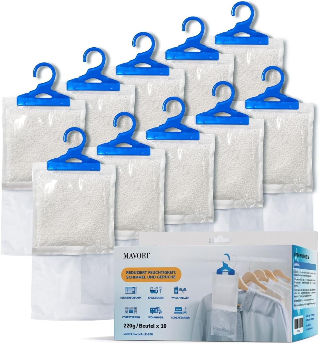 Mavori Set 10 Deumidificatori XL da Appendere - immagine 1