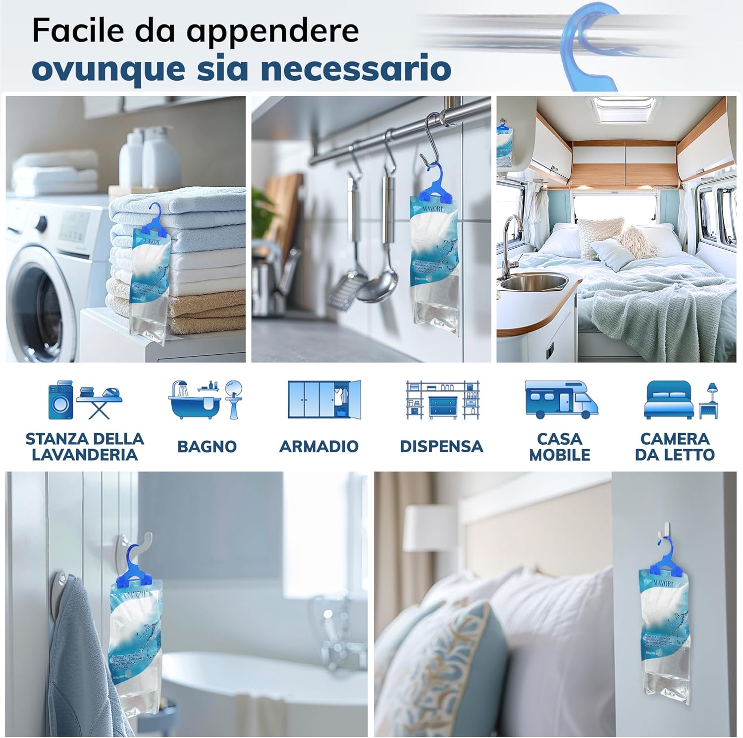 Mavori Set 10 Deumidificatori XL da Appendere - immagine 5