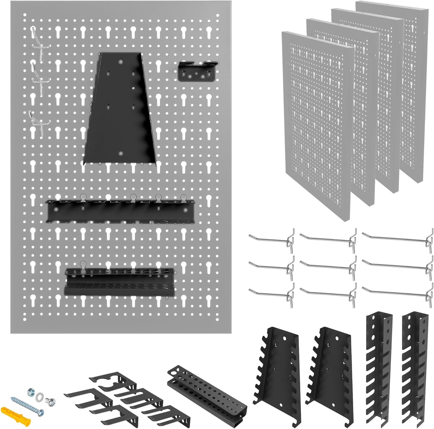 METALLMOBELL - Pannello Porta Attrezzi da Parete 160x60x2cm - immagine 1