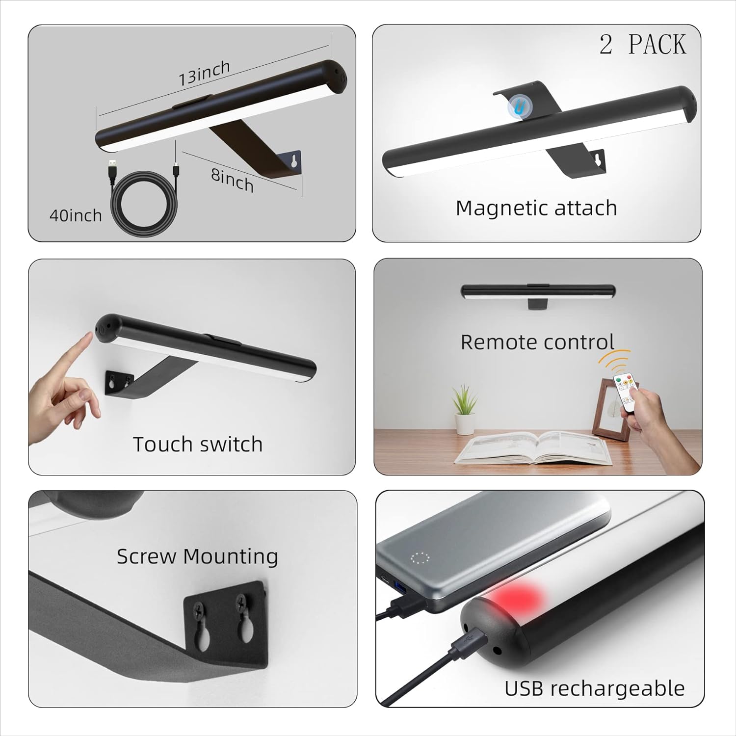 Lampada da Parete Wireless a Telecomando (2 pz) - immagine 3