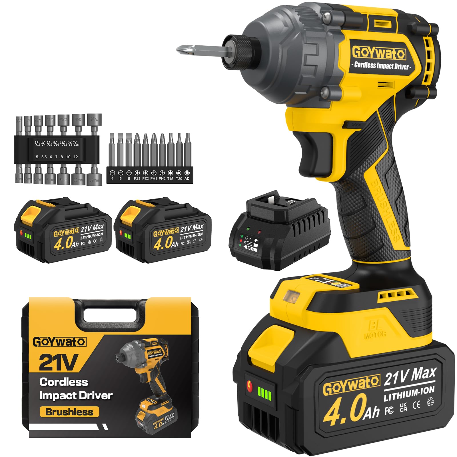 Avvitatore a Impulsi Brushless 1/4" 300 Nm, 21V