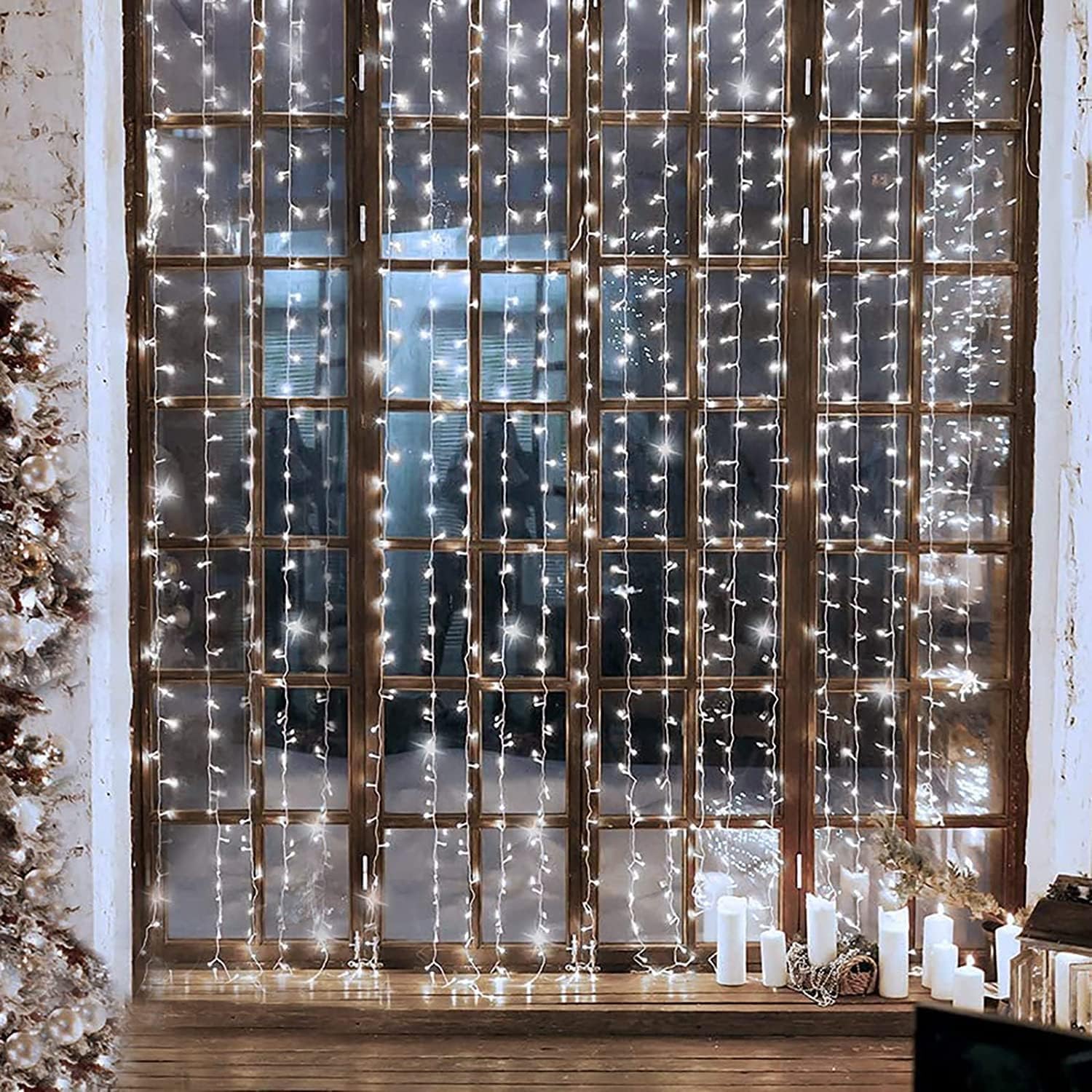 Dekofun Tenda Luminosa 2 Pezzi 600 LED Cascata 6x3m - immagine 7