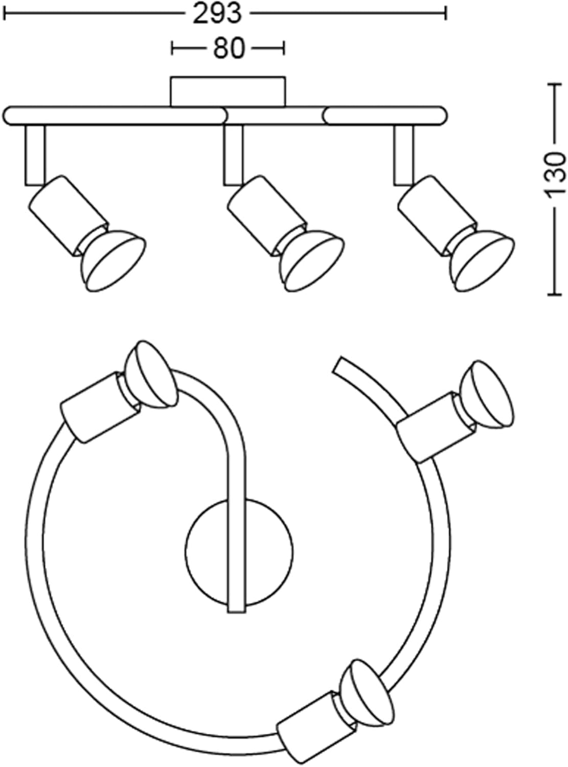 Philips LED Faretto Integrato Limbali 50W, Nero - immagine 3
