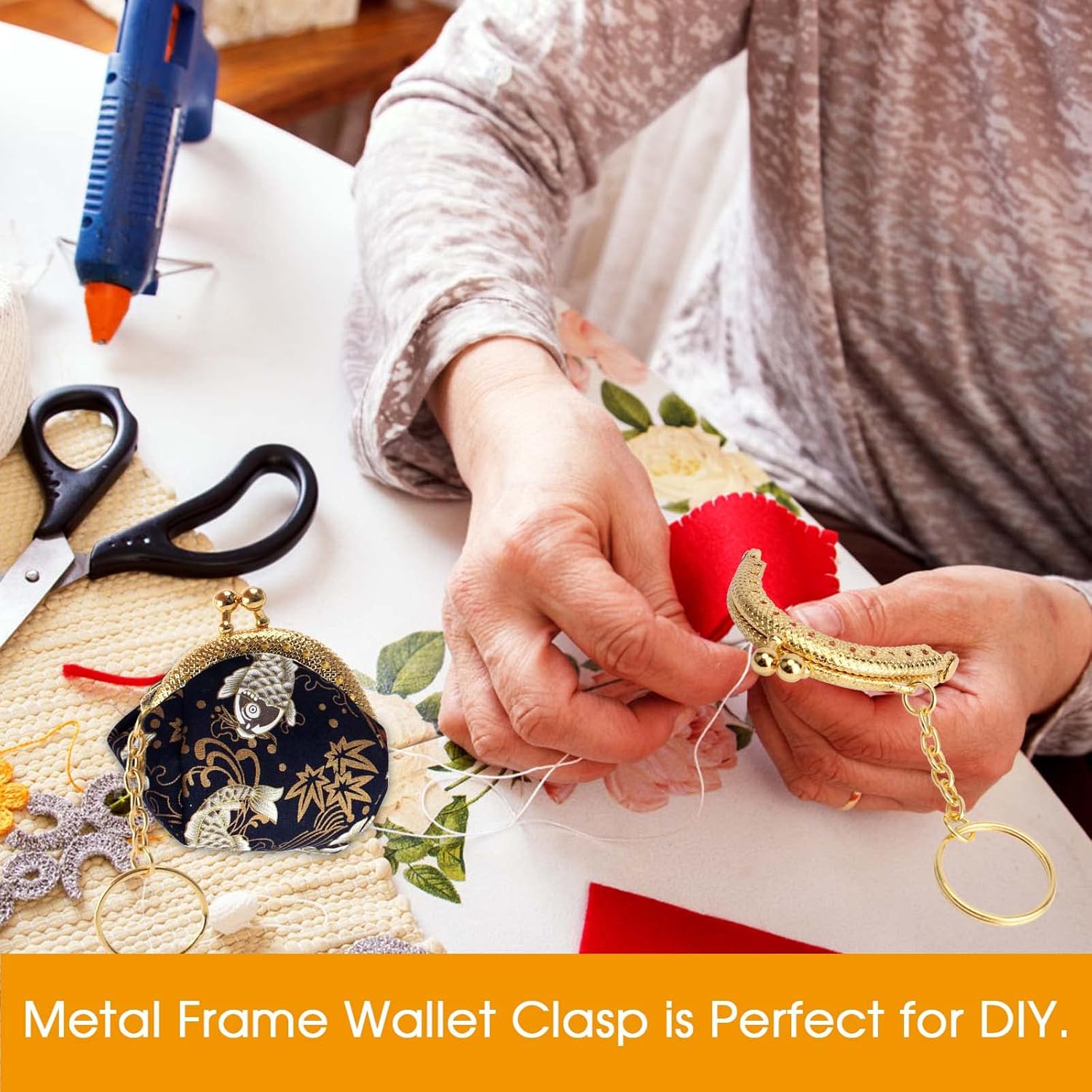 12 Pezzi Chiusura Portamonete Clic Clac in Metallo - immagine 3