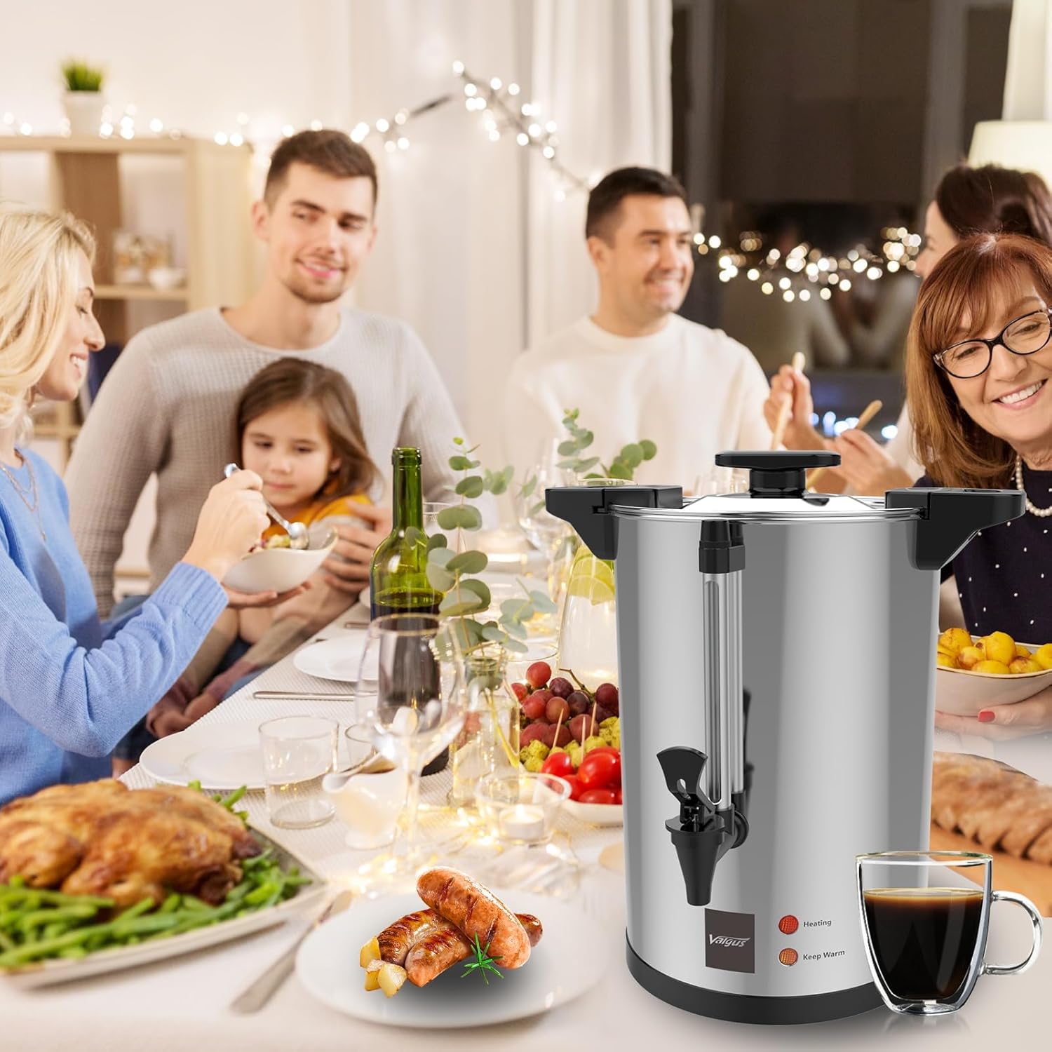 Valgus Urna Caffè Commerciale 55 Tazze 8 Litri - immagine 4