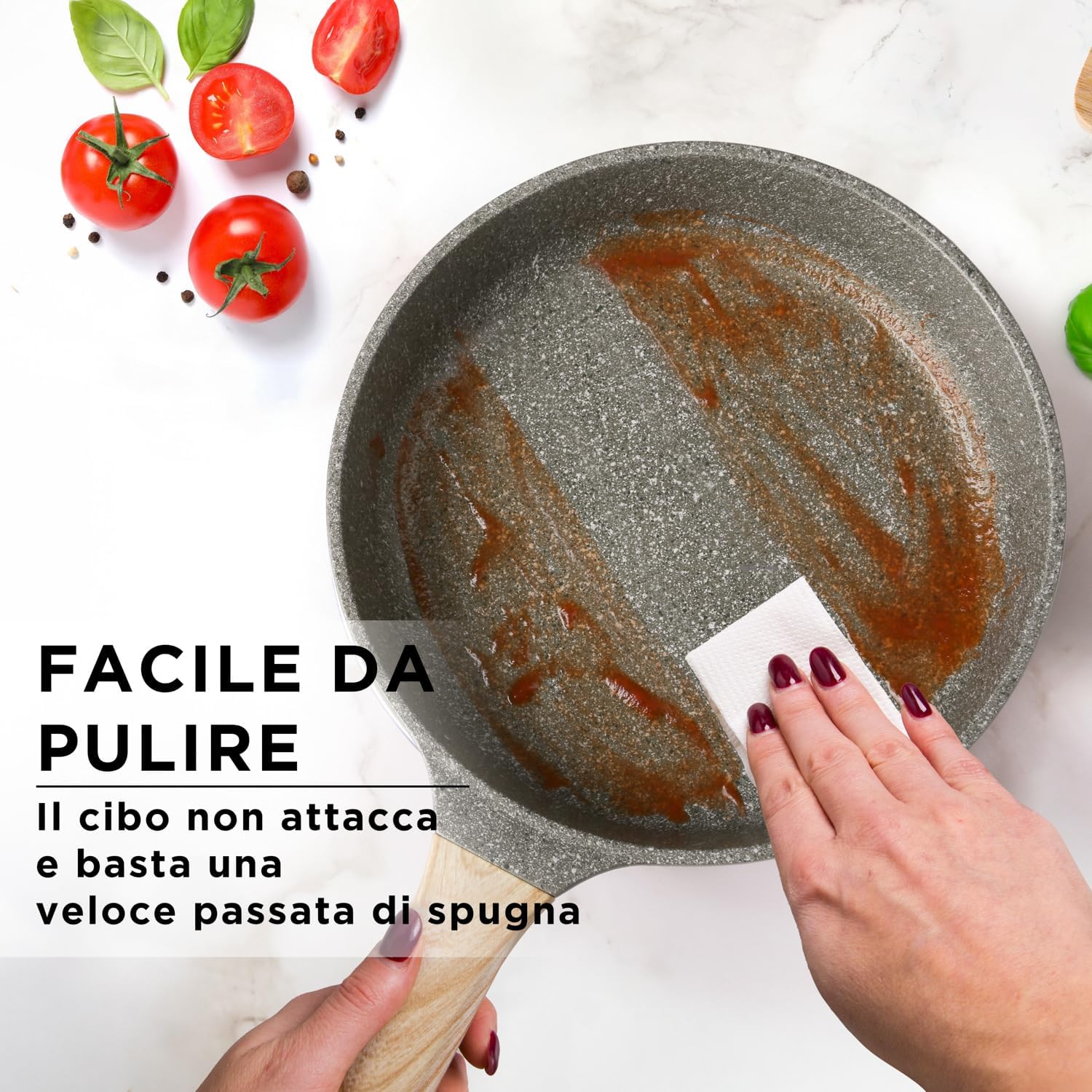 Kasanova Set Pentole Antiaderente 6 Pezzi Bambù, Verde - immagine 4