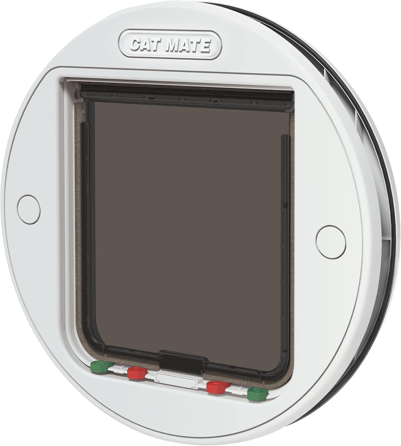 Pet Mate - Portale rotondo in vetro, color argento