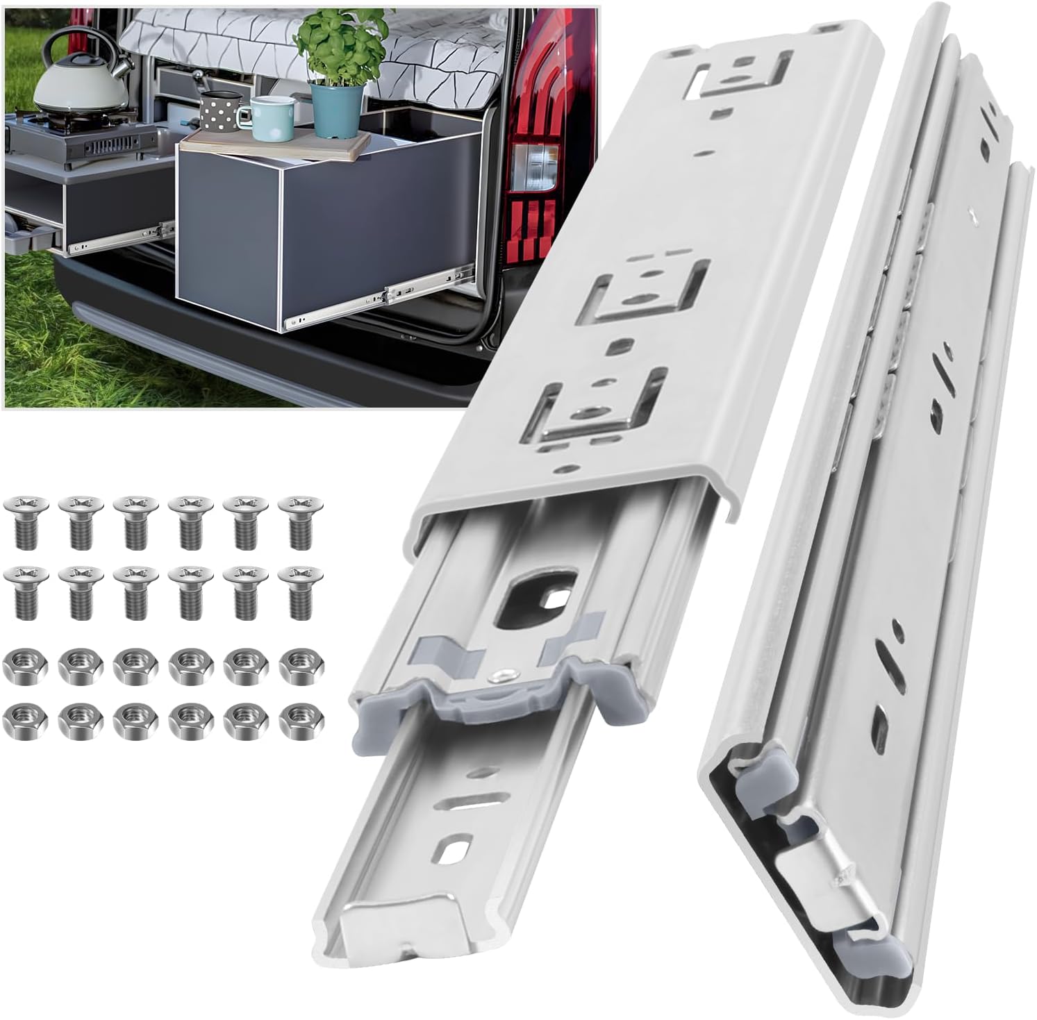 Aolisheng Guide Cassetti Carichi Pesanti 950mm, 68kg - immagine 1