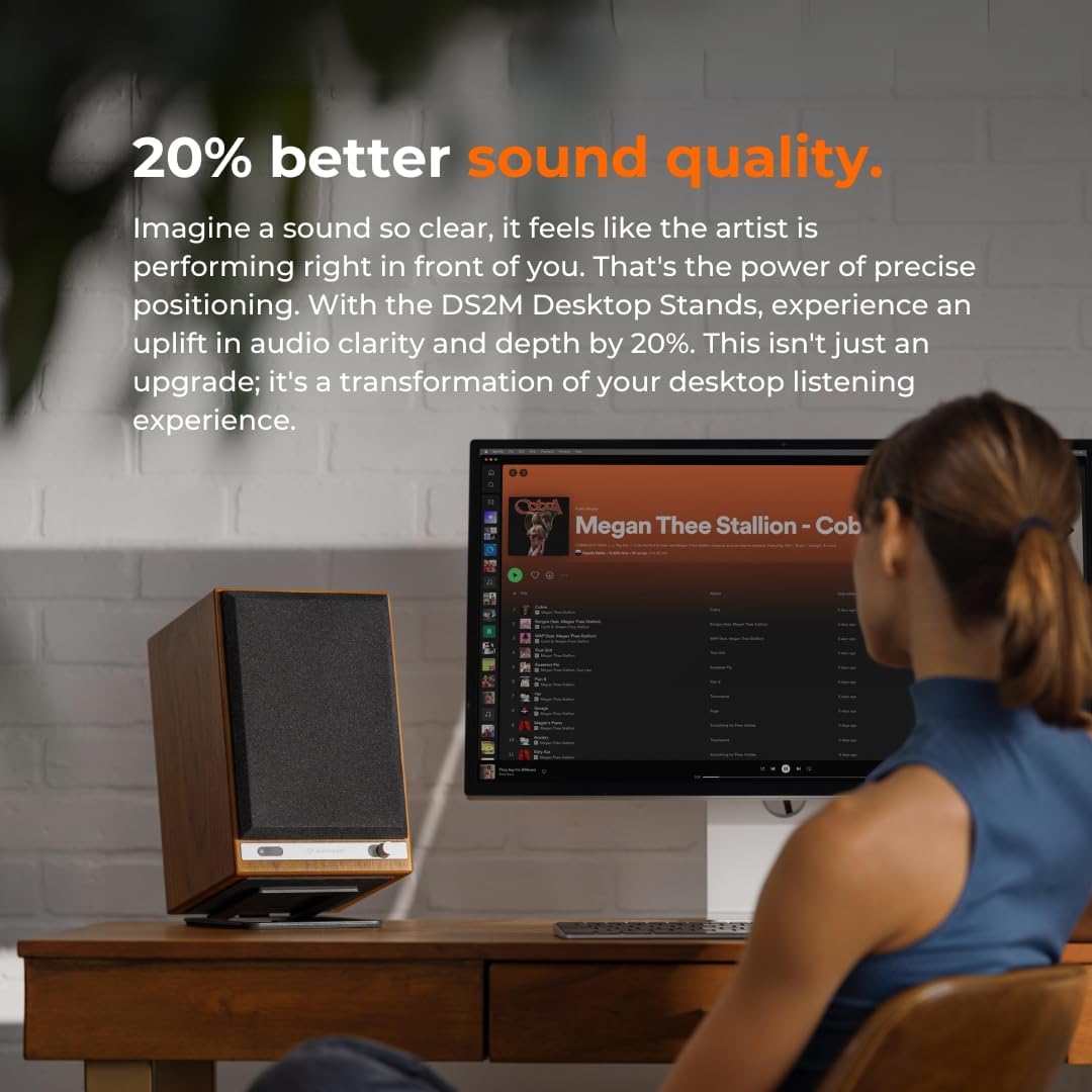 Audioengine DS2M Supporti per Diffusori in Metallo (Nero) - immagine 2