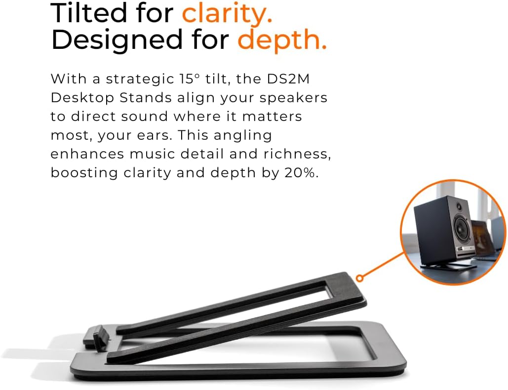 Audioengine DS2M Supporti per Diffusori in Metallo (Nero) - immagine 3