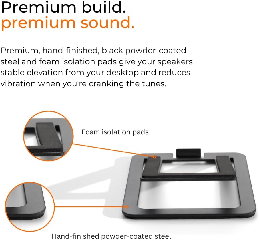 Audioengine DS2M Supporti per Diffusori in Metallo (Nero) - immagine 5