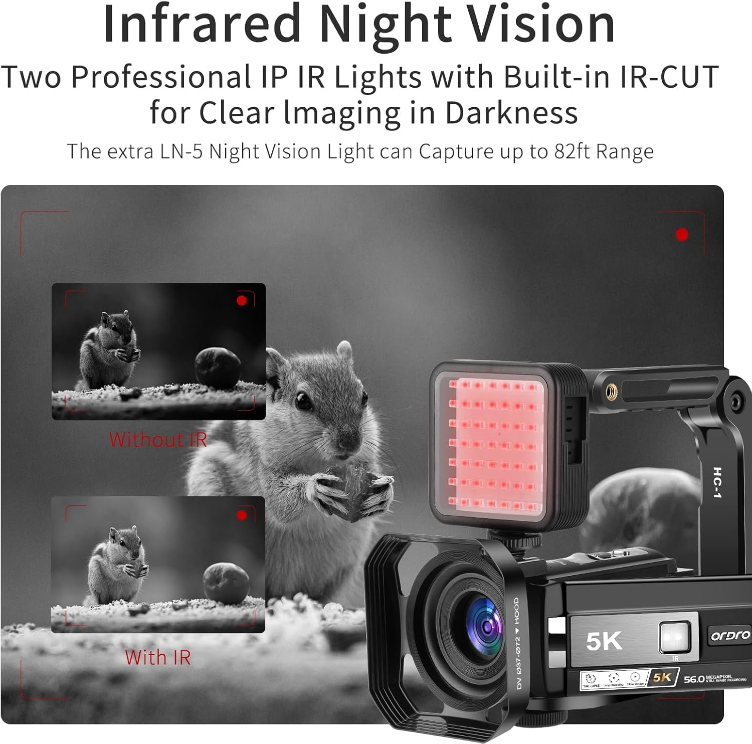 Ordro AE20 Videocamera 5K Full HD per YouTube - immagine 1